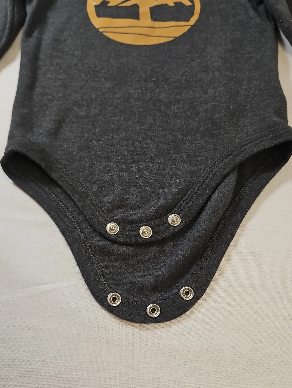 Timberland Charcoal Grey Baby One-Piece, 12M